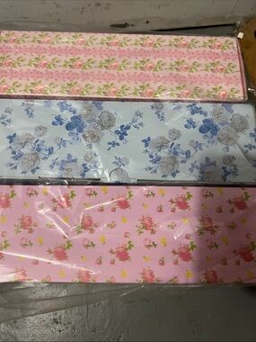 LoveShackFancy Floral Stacked Storage Boxes in Pink and Blue